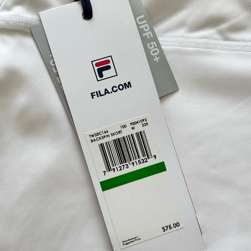 Fila White Tennis Skort with Gold and Lavender Trim - Picture 12 of 16